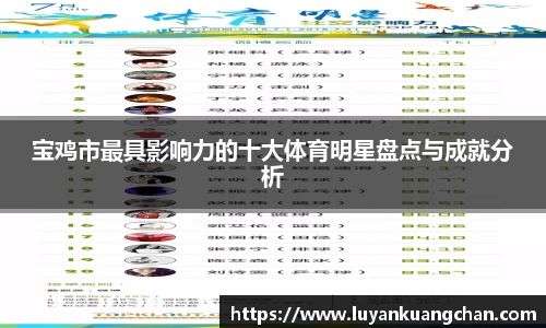 宝鸡市最具影响力的十大体育明星盘点与成就分析