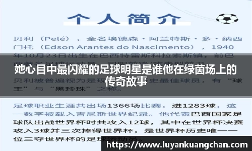 她心目中最闪耀的足球明星是谁他在绿茵场上的传奇故事